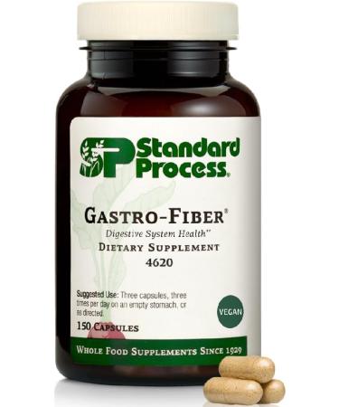 Standard Process Gastro-Fiber - Prebiotic Supplement for Digestive Health - Supports Gut Health with Apple Pectin - Maintains Immune Response - Vegan & Non-Soy - 150 Capsules (50 Servings) - Buy Online on GoSupps.com