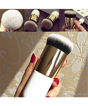Buy Generic Makeup Face Powder Blush Brush - White & Golden | International Shipping Available - Buy Online on GoSupps.com