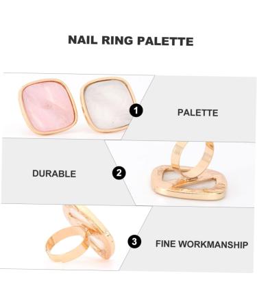 Palettes de M lange Annulaires pour Nail Art 2 Pi ces Format Mini Effet Marbre Blanc et Rose pour Passionn es Manucure et Cr ation Nail Art Domicile et v nements - Buy Online on GoSupps.com