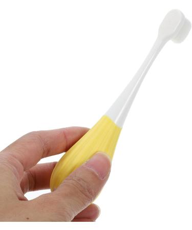 FRCOLOR Cute Manual Toothbrush with Soft Bristles - Yellow - Ideal for Gentle Cleaning - International Shipping Available - Buy Online on GoSupps.com