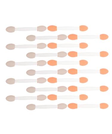 Mipcase 50pcs Two-color Eyeshadow Brush Beauty Sponges Makeup Dual-ended Eye Stick Major Girl