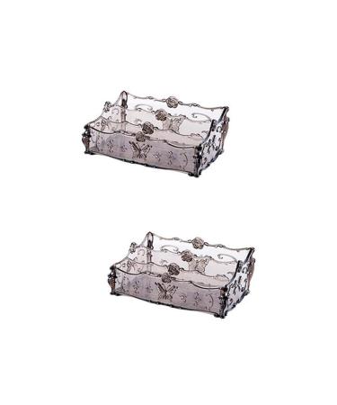 Ipetboom 2pcs Box Cosmetic Storage Boxes Desktop Storage Case Cosmetics Holder Makeup Box Display Box Jewelry