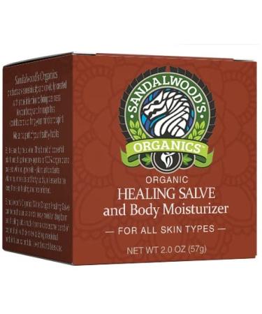 Sandalwood's Organics Healing Salve - Natural Calendula Ointment for Baby | Diaper Rash, Minor Burn, Chafing Relief | Moisturizing Balm with Marigold, Lavender, Coconut Oil, Beeswax - Yellow - Buy Online on GoSupps.com
