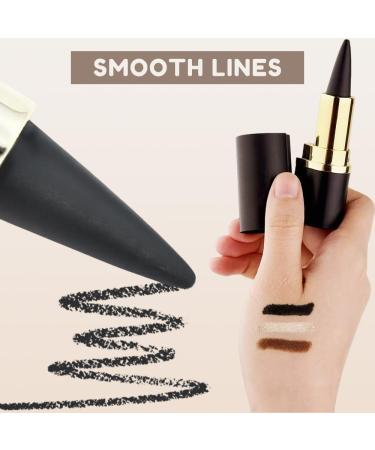 Matte Quick-Dry Eyeliner 2024 New Black Gel Eyeliner Pencil Set Natural Cream Eye Liner Waterproof Smudge Proof Long-Lasting Gel Eye Liner Makeup (Brown) - Buy Online on GoSupps.com