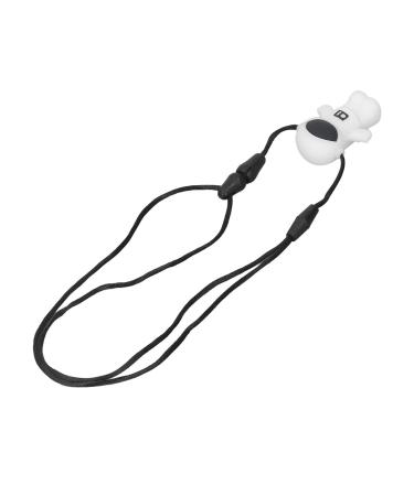 Baby Teething Pendant Reduce Anxiety Safe Baby Chewing Necklace Elastic Baby Silicone for Home (White)