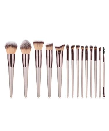 14 Champagne Makeup Brushes Set with Bag Premium Beauty Tools | Perfect for Flawless Application - Buy Online on GoSupps.com