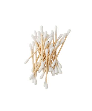 200x Cotton Buds Bamboo Wooden Soft Cotton Ear Bud Sticks Double-Sided Cotton Swabs For Cleaning Earwax Makeups Beauty Art & Craft