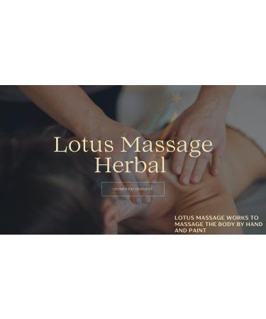 Lotus Massage Herbal Ostrich Fat Ointment - 100% Natural Relief in 145 gm Glass Jar | International Shipping Available - Buy Online on GoSupps.com