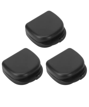 3 Retainer Cases Retainer Case Compact Prostheses-Tahren-Mund Protection-ETUI Storage container for the storage of half-prostheses with a fixed closure and