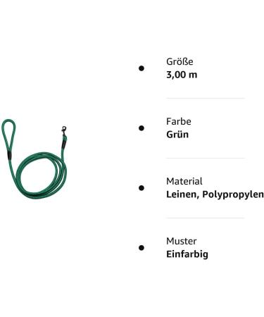 Shop Leash - Durable Rope Leash with Hand Loop | Basic 10mm 27 Colors 7 Lengths (3.00 m Green) - International Shipping - Buy Online on GoSupps.com