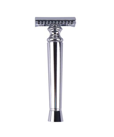 Frcolor travel shaving shave men traditional razor reusable safety razor razor men manual razor razor plane beard shaver man tool handy silver 1 piece (1 Pack)