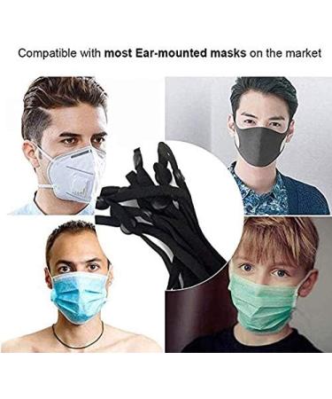 N I K B Black Sewing Elastic Mask Band with Adjustable Buckle | 1/5 Inch Adjustable Black Ear Loop Strap for Masks - Buy Online on GoSupps.com