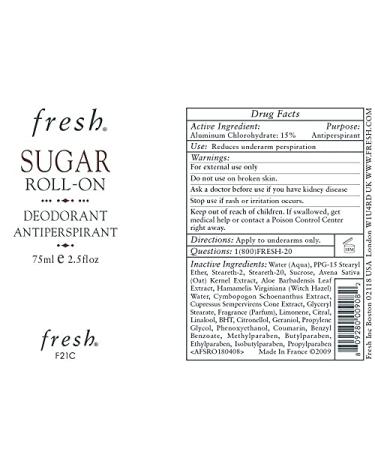 Fresh Sugar Roll-On Deodorant 75ml/2.5oz - Long-lasting Protection - Buy Online on GoSupps.com