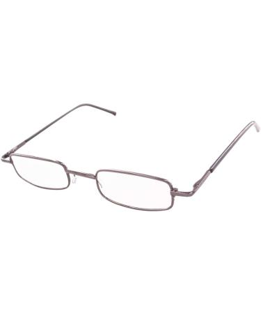 KoKoBin Metal Frame Reading Glasses +3.5 | Portable Unisex Spring Hinge Specs with Case - Gray - Buy Online on GoSupps.com
