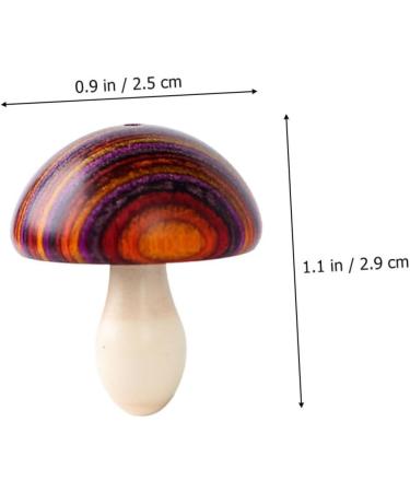TEHAUX 4pcs Colorful Mushroom Wood Carving Keychains Outdoor Accessories Keychain Pendant Crafts Automatic - Buy Online on GoSupps.com