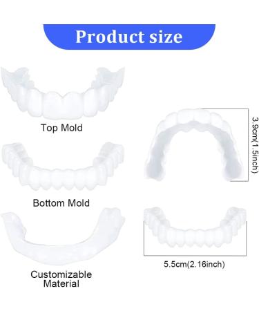 Buy DHQKQG 2 Pairs of Artificial Temporary Fake Teeth - Prostheses Cosmetic Braces Veneers for All | International Shipping - Buy Online on GoSupps.com