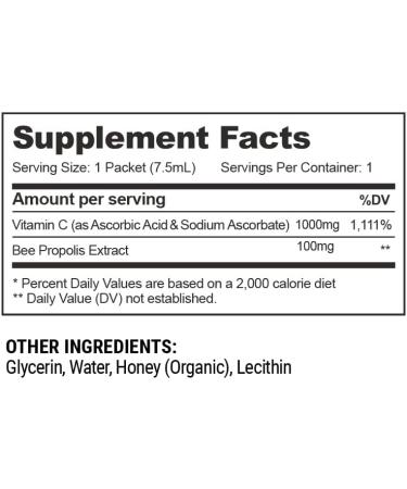 Beekeeper's Naturals Liposomal Vitamin C + Propolis | Immune Support 12 Ct - Buy Online on GoSupps.com