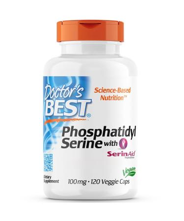 Doctor's Best phosphatidylserin with Serinaid 100mg 120 vegan capsules laboratory tests gluten -free soybreis vegetarian 120 pieces (1 Pack)