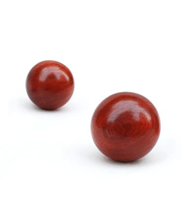 Healvian 2st Chinese massage balls smooth wood Baving balls Chinese health balls deep tissue wooden tools gymnasium balls handmade balls H lzern fitness red ball tighten 6cmx6cm red