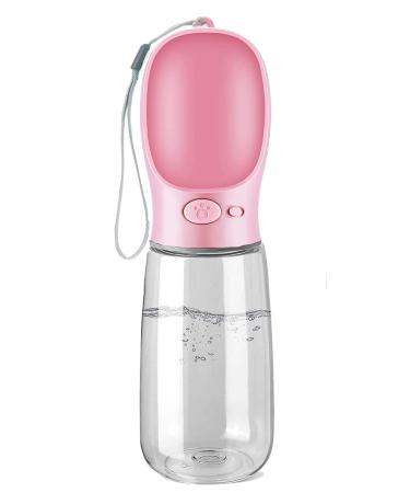 Emwel dog water bottle-550 ml of water feed station leakage-proof portable puppy water dispenser with drinking food dispenser for pets walks hiking 550 ml pink - Buy Online on GoSupps.com