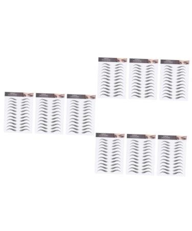 FOMIYES 9 Sheets Waterproof Eyebrow Stickers Makeup Gadgets Temporary Brow Tattoos Transfer Stickers 6d Hair