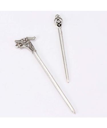 Solustre 2Pcs Celtic Hairpin - Vintage Viking Hair Clips & Alloy Jewelry Accessory - Buy Online on GoSupps.com