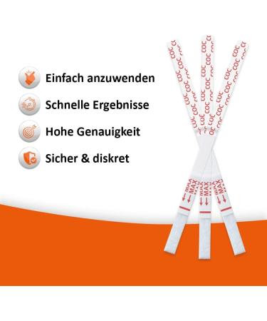 Self-Diagnostics Cocaine Test Kit - 25 Drug Test Strips | Fast 5-Minute Results | International Shipping - Buy Online on GoSupps.com