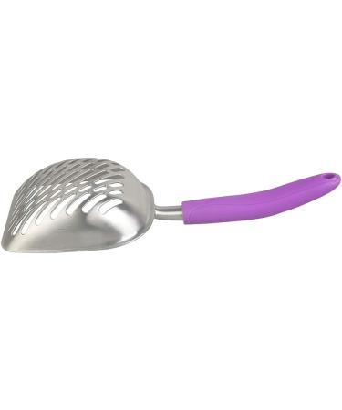 Large Metal Cat Litter Box Scoop Stainless Aluminum Alloys 13.8"*5.5"*1.8" (Purple Handle) - Buy Online on GoSupps.com