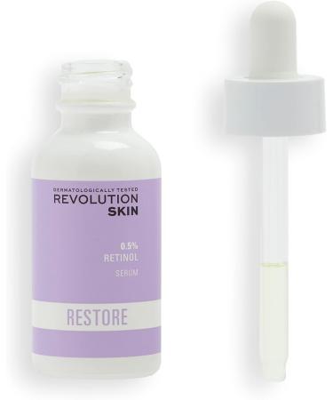 Revolution Skincare London Retinol Serum for the Face 0.5 Percent Intense Serum Anti-ageing/wrinkle/blemish Natural Fragrance Vegan and Cruelty-Free 30 ml - Buy Online on GoSupps.com