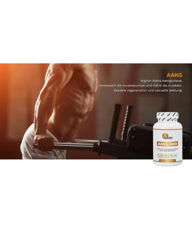 Sowelo AAKG L-Arginine 1000mg - Amino Acid Dietary Supplement for Blood Pressure Regulation & Muscle Recovery | 120 Capsules - Buy Online on GoSupps.com
