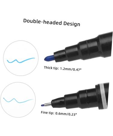 WOONEKY 6pcs Eyebrow Pen Eyebrow Tattoos Pen Pen Tool Surgery Pen Pen Plastic 13.9x1.8cm Blue - Buy Online on GoSupps.com