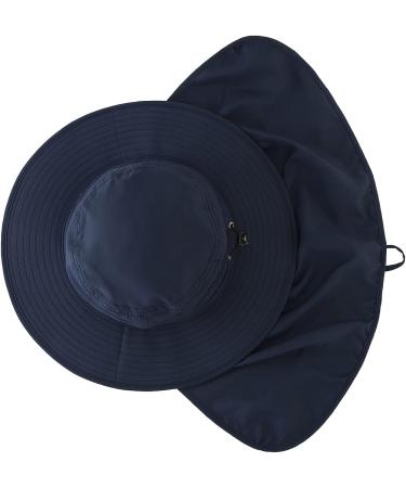 Home Prefer Men's Sun Hat with Neck Flap, Quick Dry UV Protection Cap - Navy Blue - Buy Online on GoSupps.com