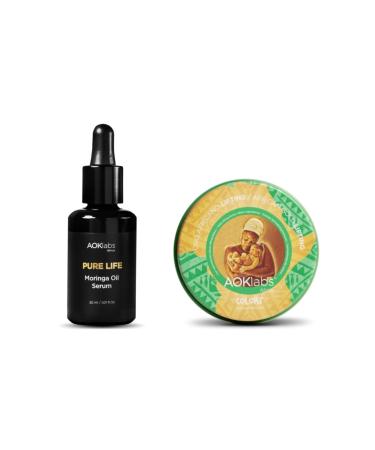 AOKLABS AOKlabs Natural Lifting Effect Pack - Moringa Serum + African Gold Lifting | Anti-Aging Routine with Tightly and Antioxidant Action | Firmer Luminous and Rejuvenated Skin