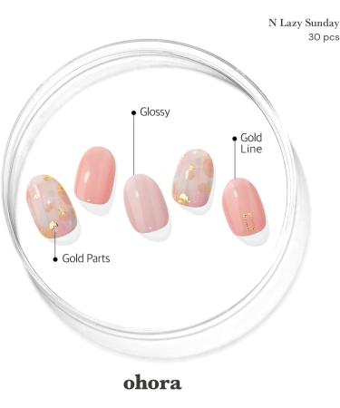 ohora Starter Set - Gel Lamp & Semicure Nail Strips in N Basic Nails No. 1 & N Lazy Sunday - Long-Lasting and Salon-Quality - Easy to Apply & Remove - Toxin-Free & Cruelty-Free - Buy Online on GoSupps.com
