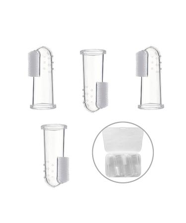 XINGSUI 4 pieces soft silicone finger toothbrushes with 1 storage box tooth cleaning and care dental care gum massage - Buy Online on GoSupps.com