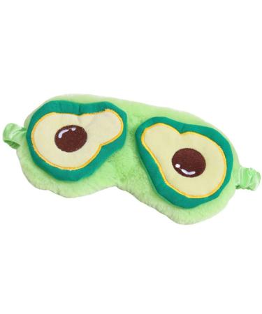 Healifty Sleep Mask Cartoon Avocado Eye Shade Cover Soft Plush Eye Mask Blindfold Eye Mask Cover Night Sleep Mask with Elastic for Women Men Travel Sleeping