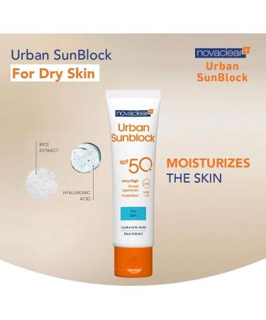 Novaclear SPF 50+ Face Cream for Dry Skin with SPF Sun Burning Cream with Sunscreen 40 ml Cream Against UVA UVB IR Rays High Sun Protection by Equalan Pharma. - Buy Online on GoSupps.com