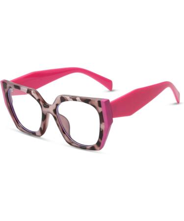 Buy AOOLIA Cat Eye Reading Glasses - Fashionable Anti-Blue Light Glasses for Women & Men - Large Frame Pink 2.5 Diopters - Buy Online on GoSupps.com