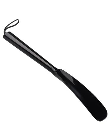 R LRUI Shoe Horn Long Handle for Everyone,Reinforced Plastic 15.5" Long Shoe Horns,Not Easy to Break, Black Fashion Shoehorn.