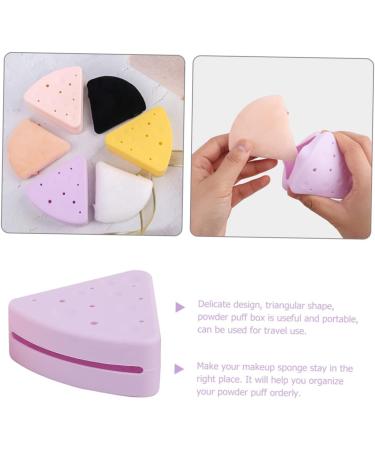 FRCOLOR 4pcs Silicone Beauty Powder Puff Storage Tool Makeup Sponge Holder & Triangular Case for Easy Organization - Buy Online on GoSupps.com