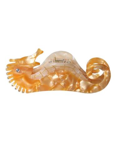 xbiez Seahorse Hair Clip for Women Large Claw Clip Styling Hairpin Thick Hair Thin Hair Hair Accessories Headpiece Gift Orange