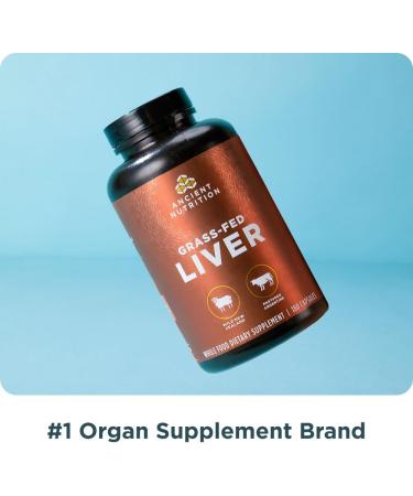 Ancient Nutrition Organ Supplements Grass-Fed and Wild Organ Complex Capsules Beef & Lamb Liver Supports Healthy Blood Gut and Liver 180 Ct - Buy Online on GoSupps.com
