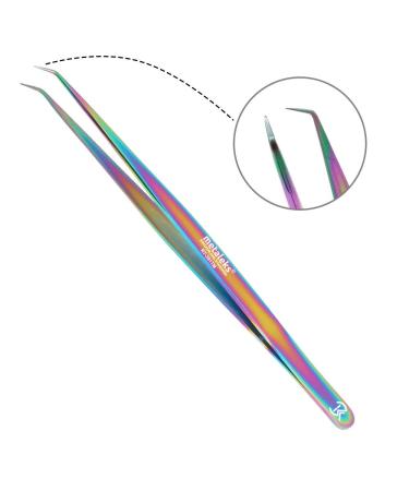 14cm Metaleks Eyelash Extension Tweezers - Japanese Stainless Steel, Multi Titanium Coating, 45 Angular Tip - 14CM - Buy Online on GoSupps.com