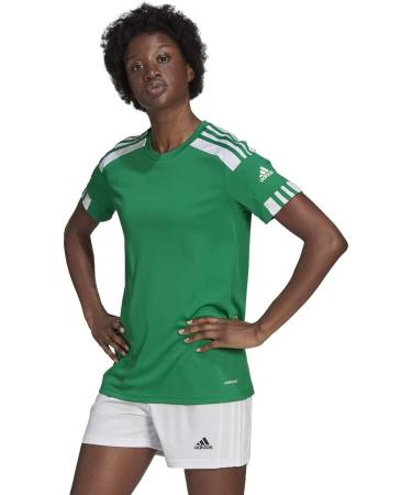 Adidas Women's Squad 21 JSY W T-Shirt - L Teagrn/White | Shop Now for International Shipping - Buy Online on GoSupps.com