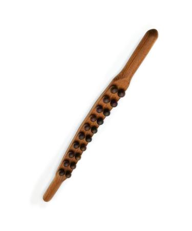 20 Beads Guasha Scraping Stick Wooden Massage Tools Relieve Muscle Soreness Body Meridian Stick for Back Waist