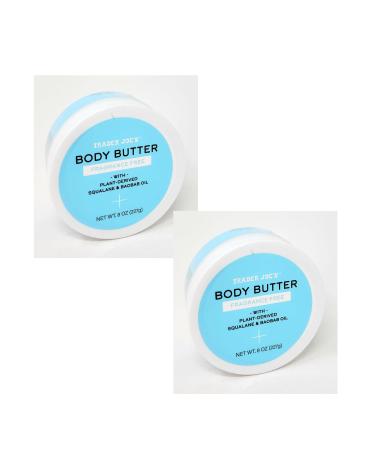 Trader Joe's Fragrance-Free Body Butter Moisturizer 8 oz - Pack of 2