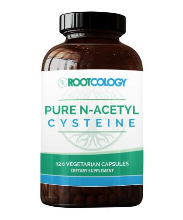 Rootcology Pure N-Acetyl Cysteine - Lung Health Support with 900mg NAC - Dietary Supplement for Lung Cleanse and Detox by Izabella Wentz (120 Capsules)