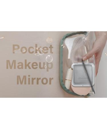 Snowflakes Compact Travel Magnifying Mirror - Double Sided 1x/15x Magnification - Handheld Portable for Travel and Purses (Silver) - Buy Online on GoSupps.com