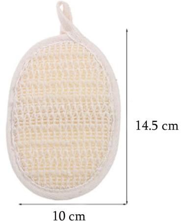 4 Pcs Natural Loofah Sponge Exfoliating Shower Pad for Men and Women - Luffa Scrubber Brush for Bath, Shower, Spa - Buy Online on GoSupps.com
