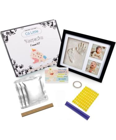 Co Little Baby Handprint & Footprint Kit with Date & Name Stamp | Clay Hand Print Picture Frame for Newborn | Best New Mom Gift | Foot Impression Photo Keepsake | White Feet Imprint Mold - Buy Online on GoSupps.com